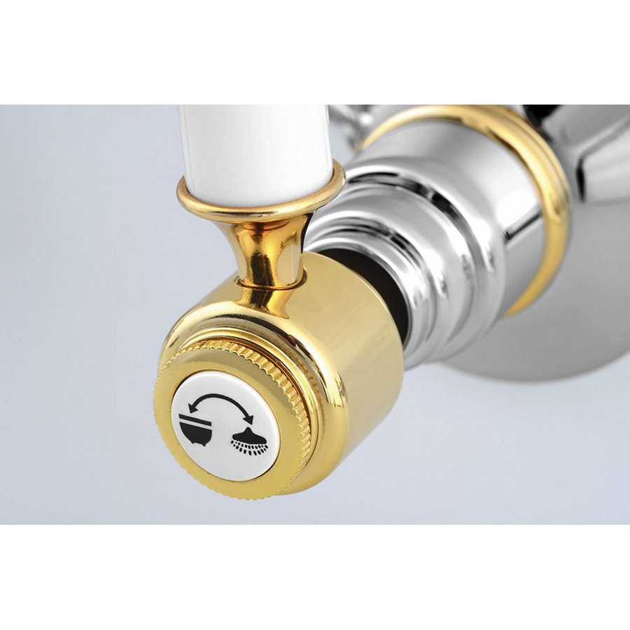 Douchekraan Inbouw Sapho Antea Mengkraan Afbouwdeel 2-weg Chroom / Goud