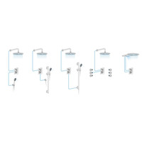 Douchekraan Inbouw Sapho Sassari Thermostatisch Afbouwdeel 2-weg Chroom (incl. inbouwdeel)