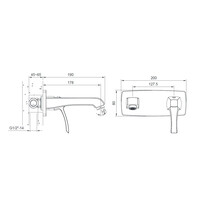 Wastafelmengkraan Inbouw Sapho Dreamart 1-hendel Uitloop Recht 17.8 cm Chroom