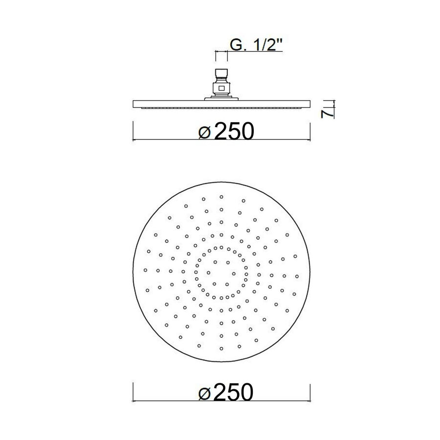 Hoofddouche Sanimex Giulini Rond Ø 25cm Mat Wit