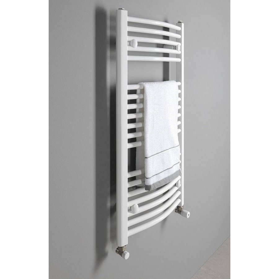 Handdoekradiator Sapho Orbit Gebogen 60x98.6 cm 547W Wit