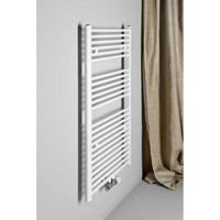 Handdoekradiator Sapho Direct Recht Middenaansluiting 45x132.2 cm 539W Wit