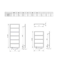 Designradiator Sapho Denali 55x90.4 cm 292W Wit