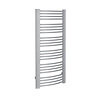 Handdoekradiator Sapho Egeon Gebogen 59.5x123.8 cm Zilver
