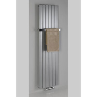 Designradiator Sapho Colonna Recht Middenaansluiting 45x180 cm 910W Zilver