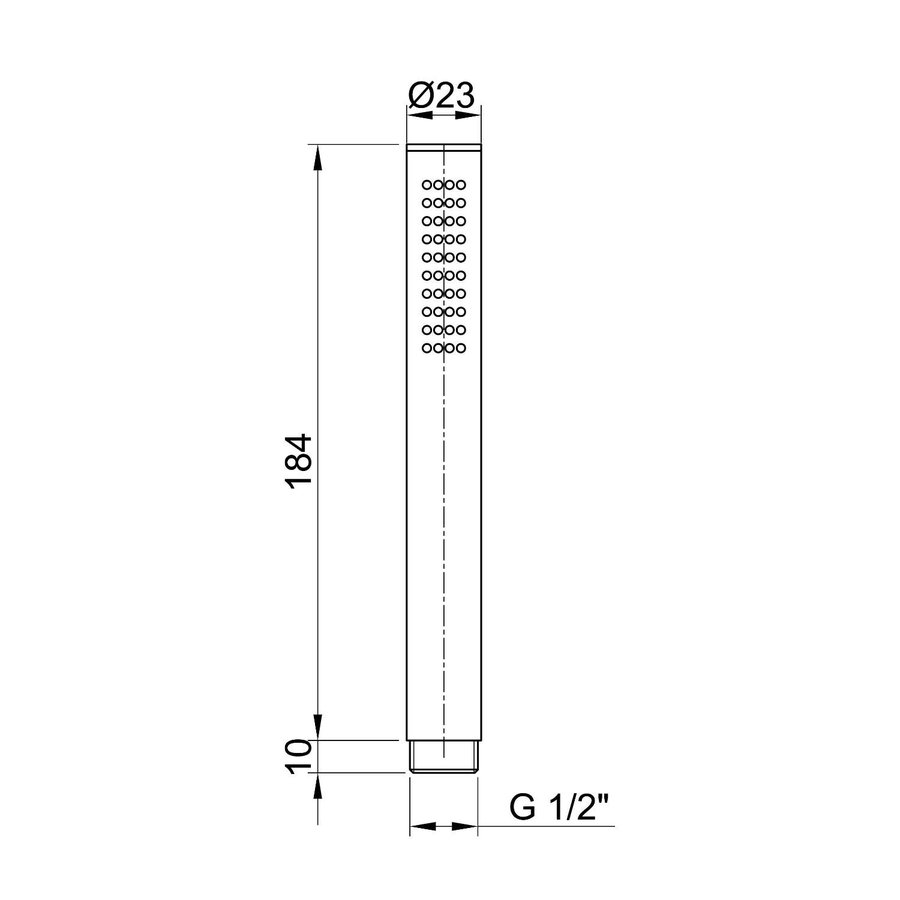 Losse Staafhanddouche Sapho Minimal 1-stand Regen Rond 18.4 cm RVS