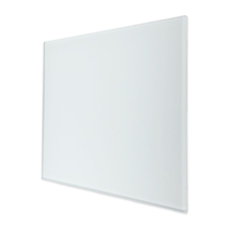 Ventilatierooster Design BWS Ventilatie Vierkant 12.5cm Vlak Glas Mat Wit