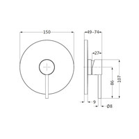 Inbouw Douchekraan Herzbach Design New met Metalen Rozet Ø15 cm Chroom