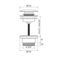 Clickwaste Design Herzbach Living Universeel 5/4'' Chroom met Overloop