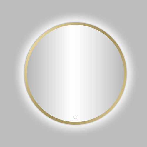 Badkamerspiegel Best Design Venetië Nancy LED Verlichting 60x60 cm Rond Mat Goud 