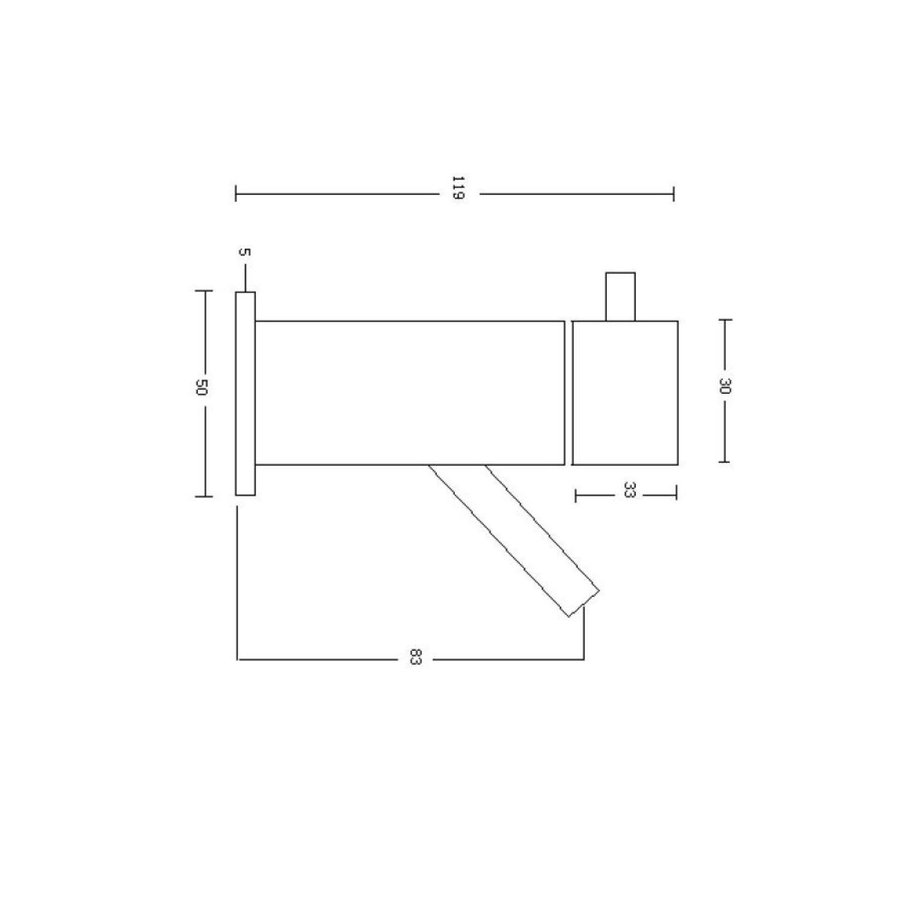 Inbouw Toiletkraan Best Design Spador Moya 1-hendel 11.9 cm Gunmetal