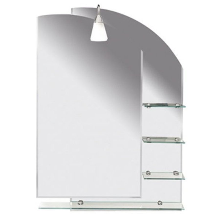 Badkamerspiegel Sapho Wega 65x90 cm met Planchetten Glas