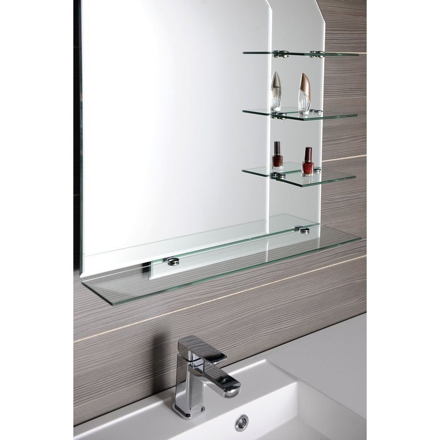 Badkamerspiegel Sapho Wega 65x90 cm met Planchetten Glas