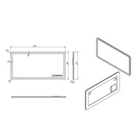 Badkamerspiegel Sapho NYX 120x60 cm LED-Strips