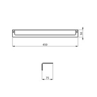 Handdoekhouder voor Wandmontage Herzbach Design IX PVD-Coating 45 cm Koper