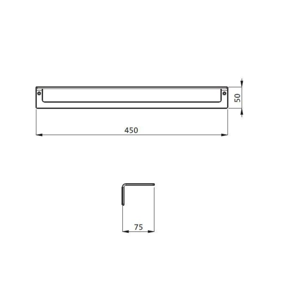 Handdoekhouder voor Wandmontage Herzbach Design IX PVD-Coating 45 cm Koper