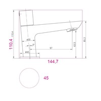 Allibert Fonteinkraan Vision 11 cm Glanzend Chroom