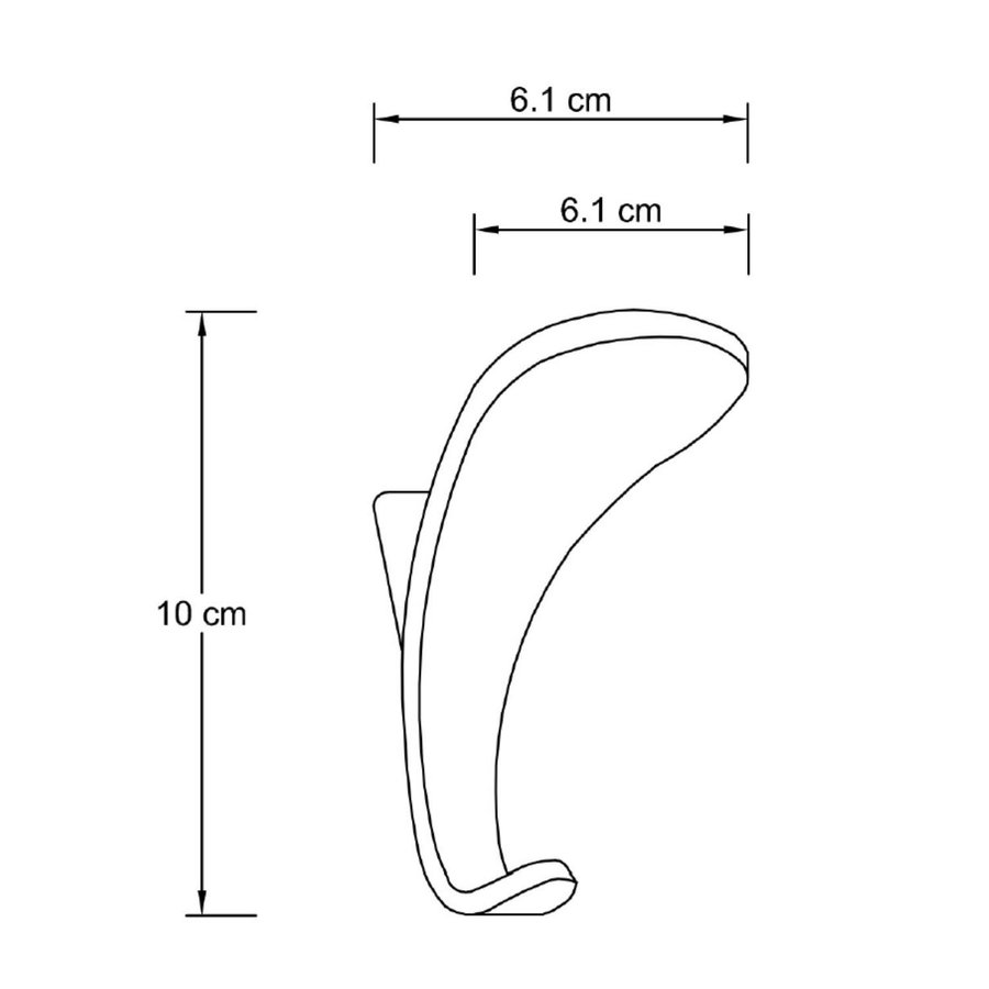Handdoekhaak Sapho Smart 10x6.1 cm Chroom