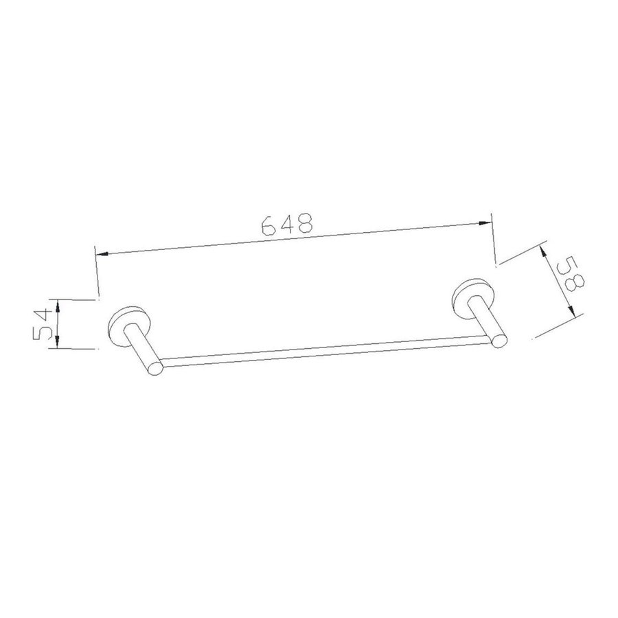 Handdoekhouder Sapho Samba Hangend 60 cm Chroom