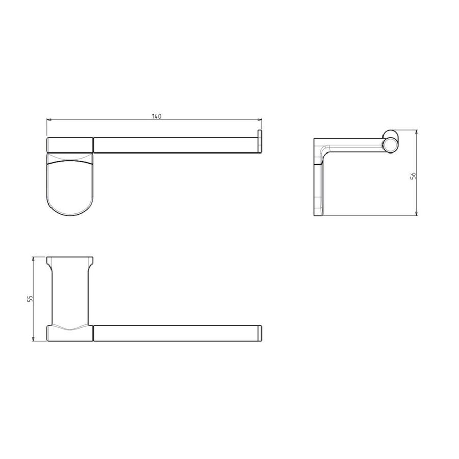 Toiletrolhouder Sapho Zero 14x5.6 Chroom