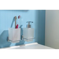 Zeepdispenser Sapho Apollo Hangend 15.6x8 cm Melkglas / Chroom