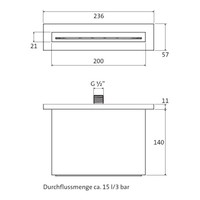 Waterval Wanduitloop Herzbach Living Spa PVD-Coating 15,1 cm Zwart