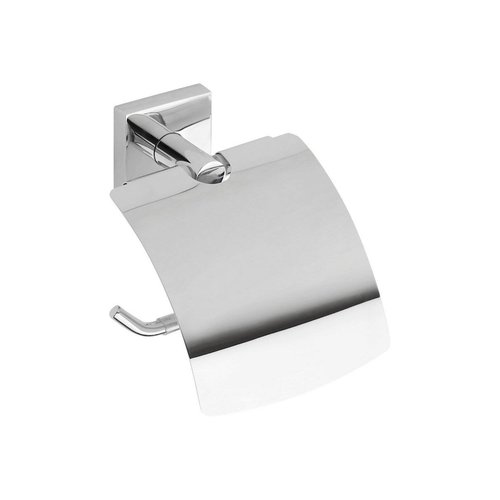 Toiletrolhouder Sapho X-Square 13.5x15.5 cm met Klep Chroom 