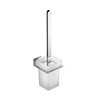 Toiletborstelhouder Sapho Apollo Hangend 10.7x38.5 cm Chroom / Melkglas
