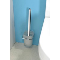 Toiletborstelhouder Sapho Apollo Hangend 10.7x38.5 cm Chroom / Melkglas