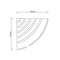 Hoek Planchet Sapho Smart 17.8x17.8 cm Chroom