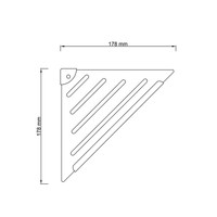 Planchet Hoek Sapho Smart 17.8x17.8 cm Chroom