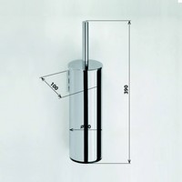 Toiletborstelhouder Sapho X-Round Hangend Rond 10x39 cm Chroom