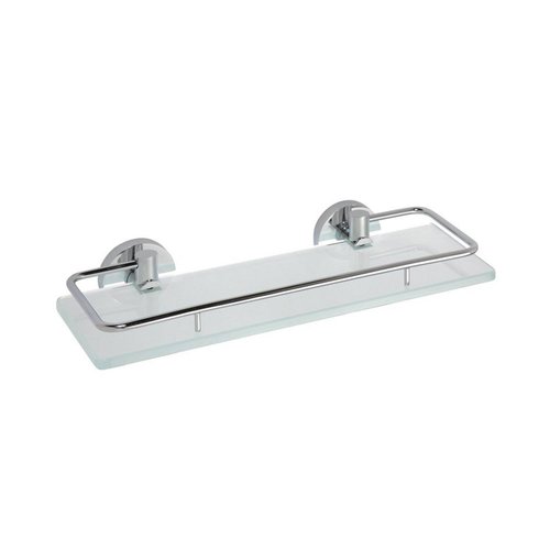 Glazen Planchet Sapho X-Round 30x5.5 cm met Rails Chroom 