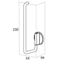 Reserverolhouder Tiger Tune Messing Geborsteld/Zwart