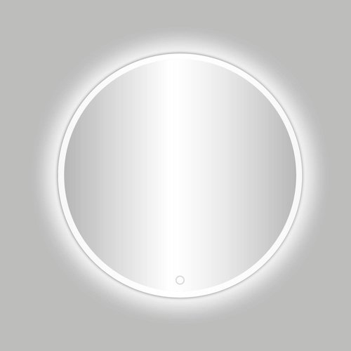 Badkamerspiegel Best Design Venetië White LED Verlichting 80x80 cm Rond Mat Wit 