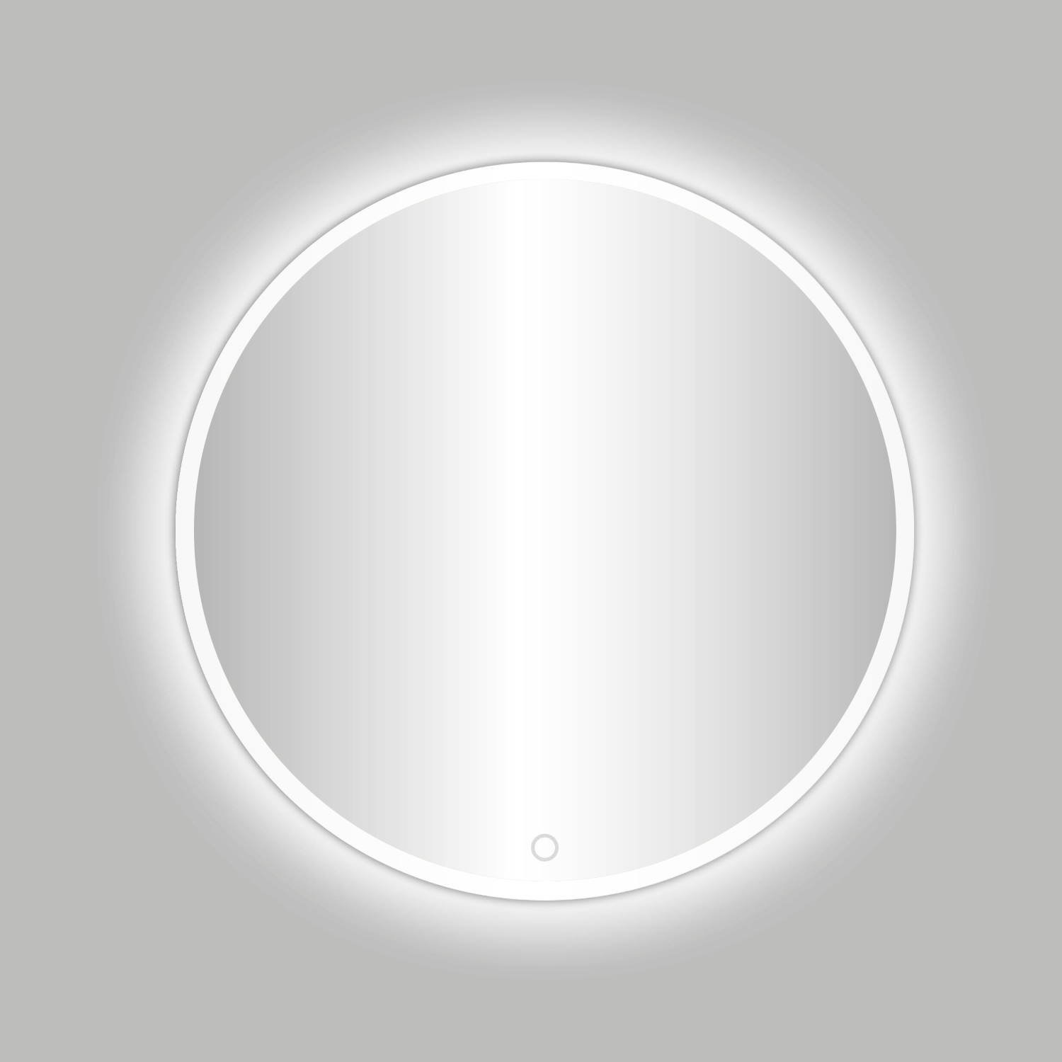 Best Design Badkamerspiegel Venetië White LED Verlichting 80x80 cm Rond Mat Wit