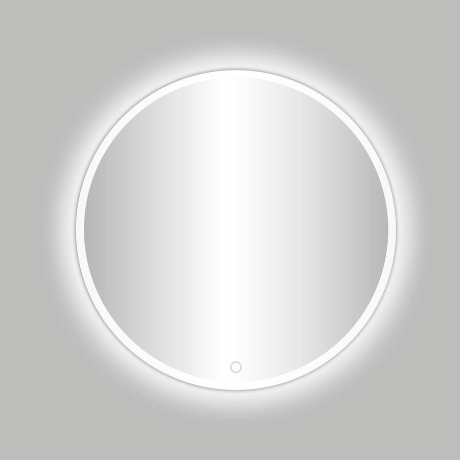 Badkamerspiegel Best Design Venetië White LED Verlichting 80x80 cm Rond Mat Wit