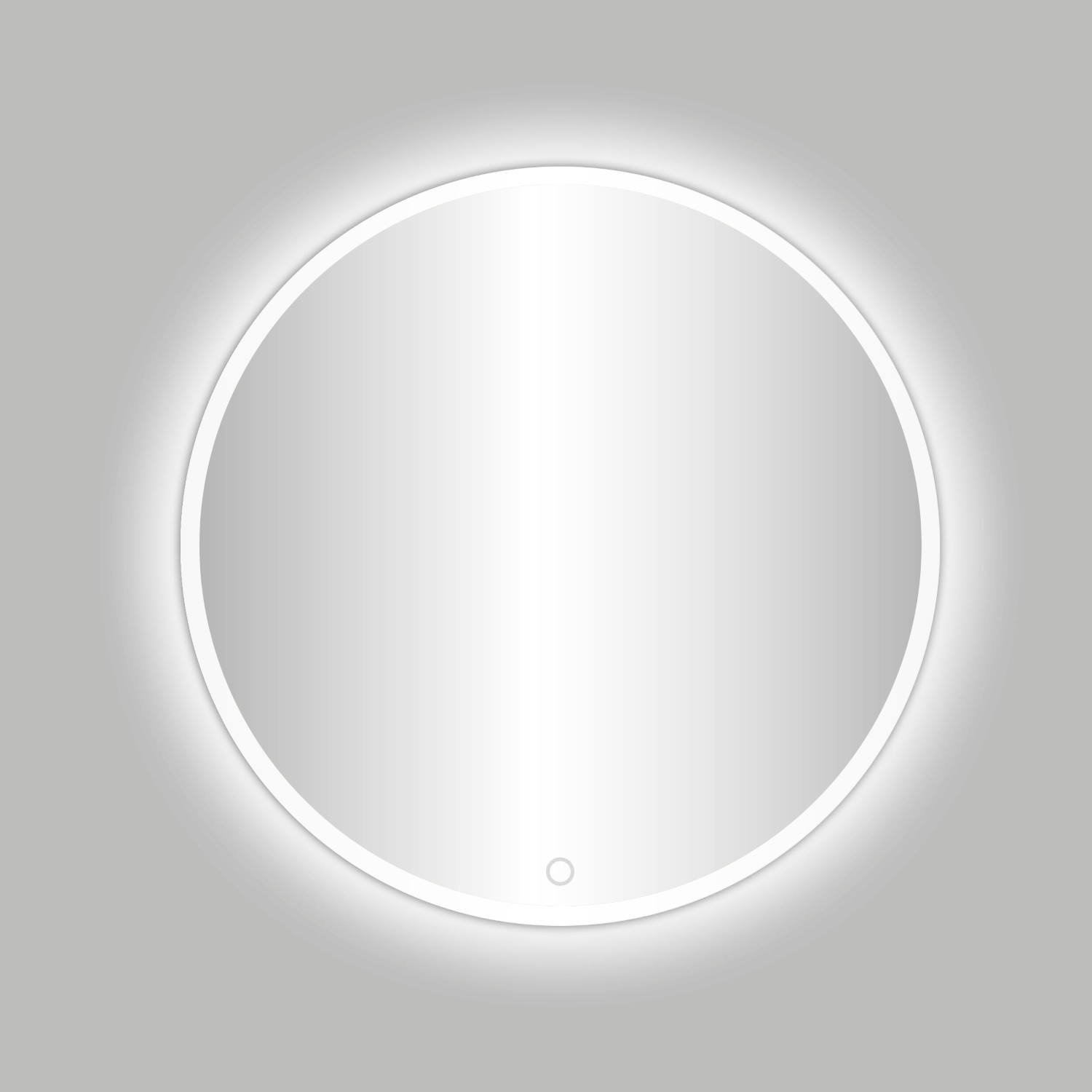 Best Design Badkamerspiegel Venetië White LED Verlichting 60x60 cm Rond Mat Wit