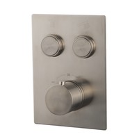 Afbouwdeel Douche Thermostatisch Wiesbaden Caral Klik 2-weg Geborsteld Staal