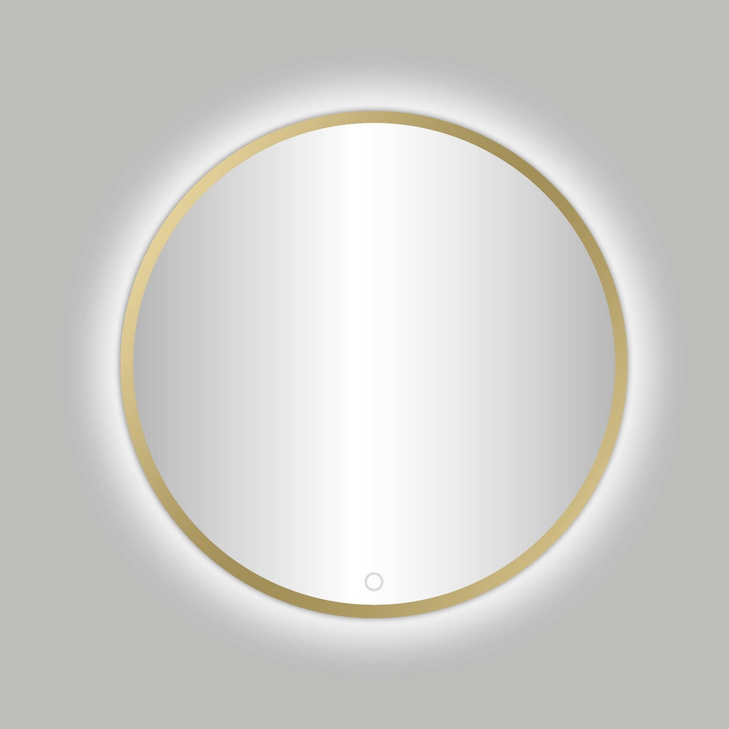 Best Design Badkamerspiegel Venetië Nancy LED Verlichting 100x100 cm Rond Mat Goud