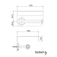 Toiletrolhouder met Deksel Herzbach Living Spa Rond Design Mat Geborsteld RVS