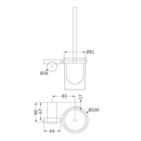 Toiletborstelgarnituur Herzbach Aurel Rond Design Verchroomd Messing