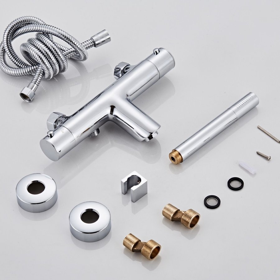 Opbouw Badkraan Boss & Wessing Talpa met Handdoucheset Messing Chroom