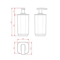 Zeepdispenser Sapho Seventy Vrijstaand 250 ML Grijs