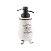 Sapho Zeepdispenser Sapho Amelie Vrijstaand 230 ML Keramiek Wit / Zwart