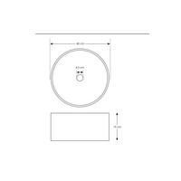 Salenzi Waskomset Beton 40x19 cm Rond Mat Grijs (Keuze Uit 4 Kleuren Kranen)