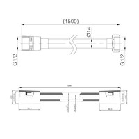 Inbouw Regendouche Set Klik 2-Wegs Chroom (Plafonduitloop)