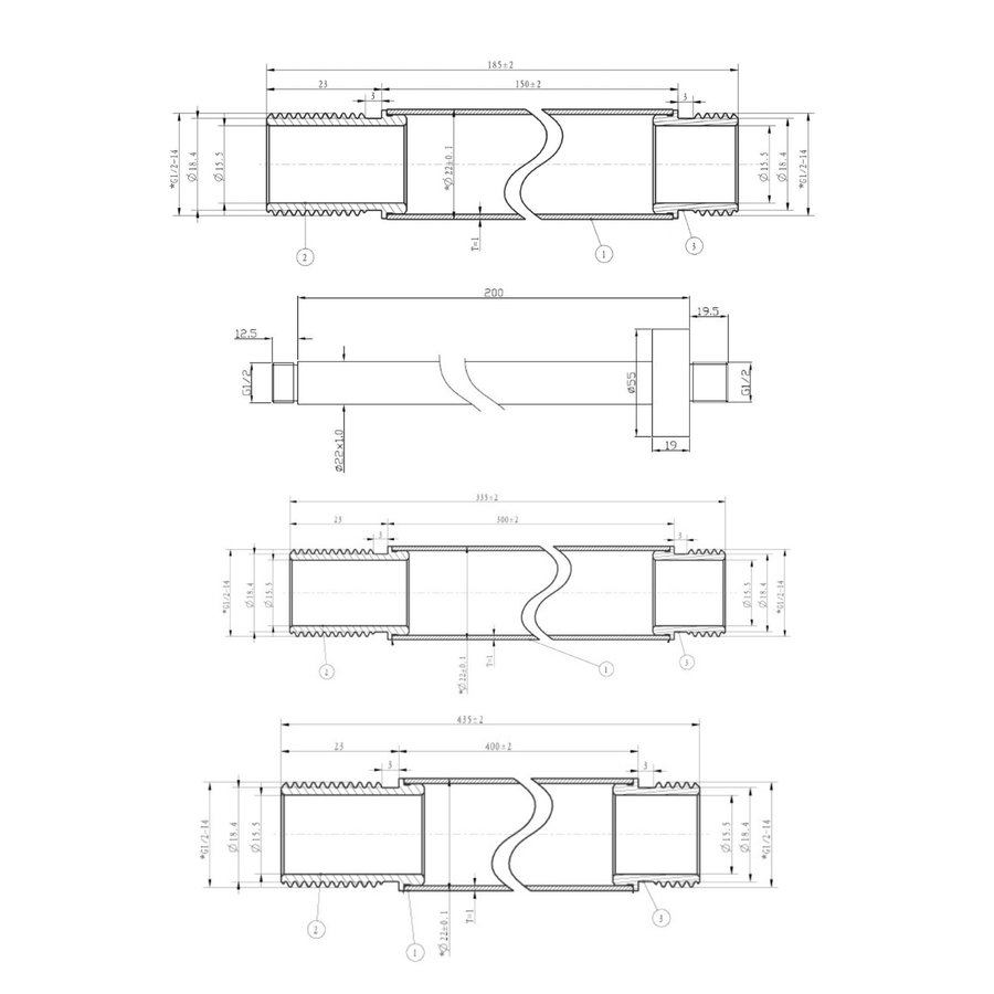 Inbouw Regendouche Set Klik 2-Wegs Chroom (Plafonduitloop)