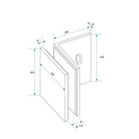 Glaskoppelingen Set Wiesbaden voor Profielloze Inloopdouches Mat Zwart (twee stuks)