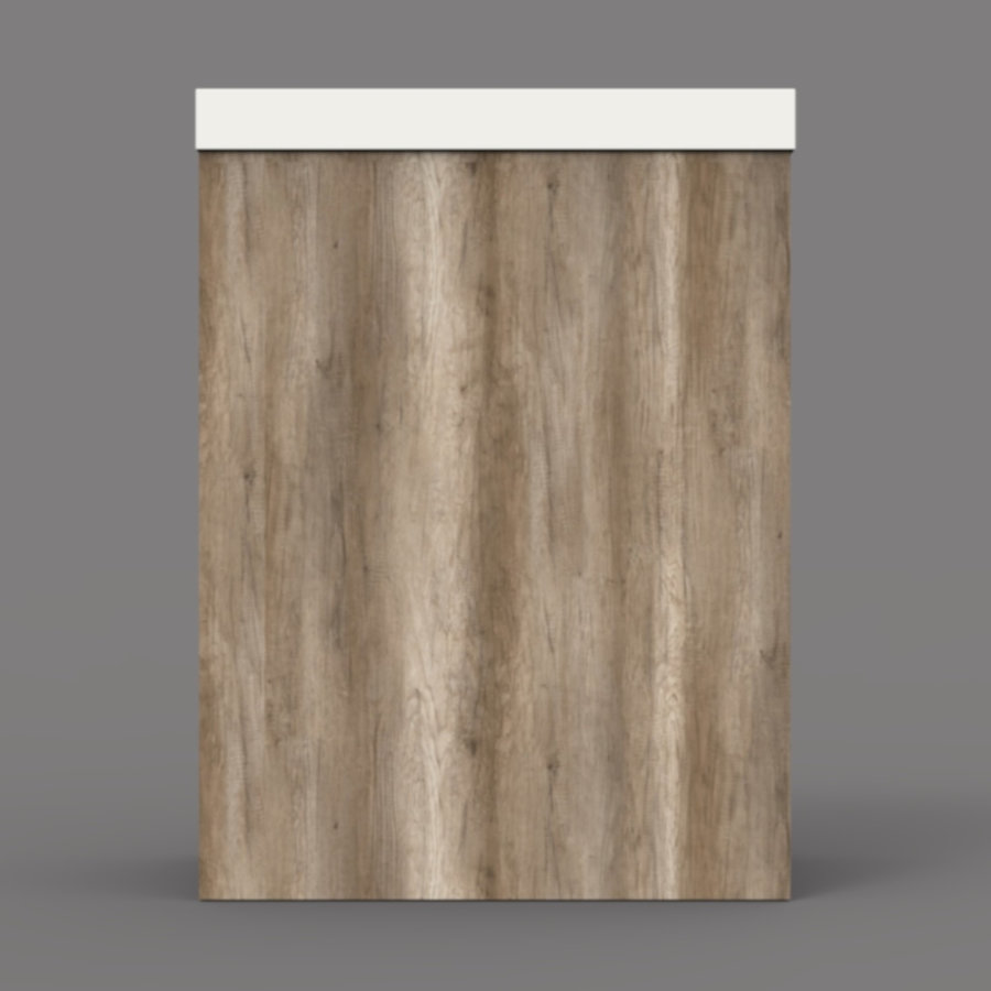 Fonteinkast BWS Canyon Oak met Marble Fontein Mat Wit